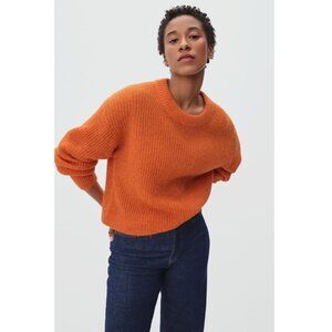 Everlane The Oversized Alpaca Crew In Mango Orange S
